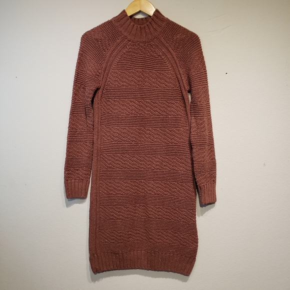 prAna SWEATER DRESS SZ S NEMMA ORGANIC COTTON rust - Picture 1 of 11